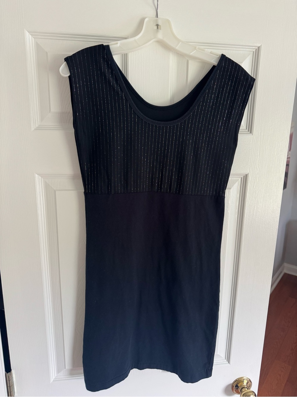 American Apparel Black Bodycon Dress with Subtle Shine